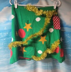 Derek Heart NWT Tinsel Christmas‎ Sweater Skirt Size Large